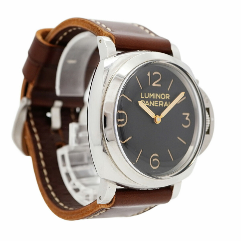 沛納海 Luminor PAM00372 黑色錶盤男士腕錶-3