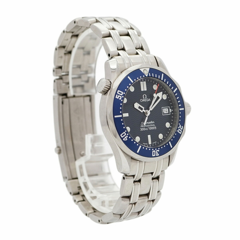 歐米茄海馬系列 2561.80 海軍藍錶盤男士腕錶-3