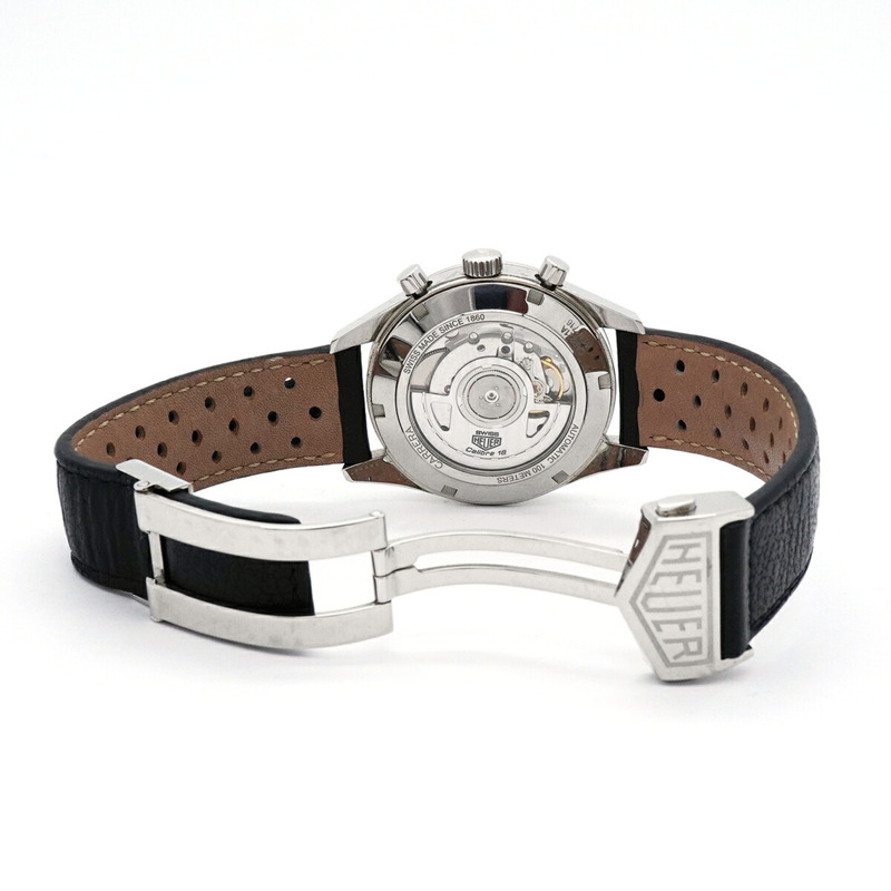 TAG Heuer 豪雅卡萊拉系列 CAR221A 銀色錶盤男士腕錶-4