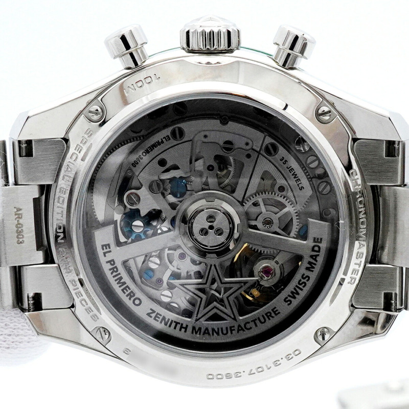 真力時 Chronomaster 03.3107.3600 56.M3100 綠色錶盤男士腕錶-5