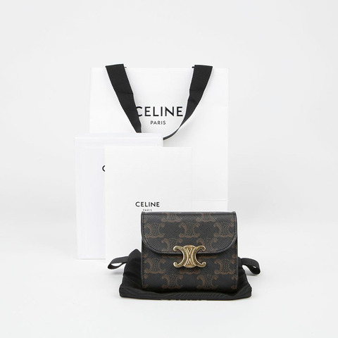 CELINE Triomphe 小號翻蓋錢包 10D782CQH