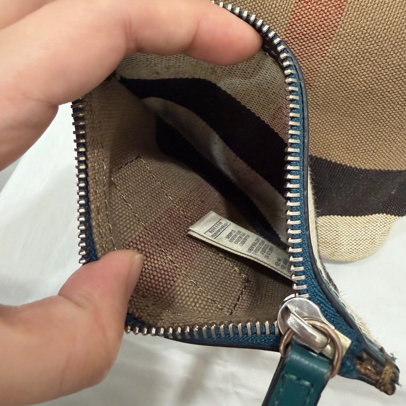 Burberry 經典格紋帆布拼皮革 子母小水桶包-19