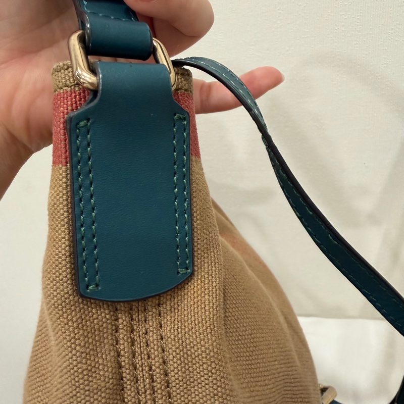 Burberry 經典格紋帆布拼皮革 子母小水桶包-32