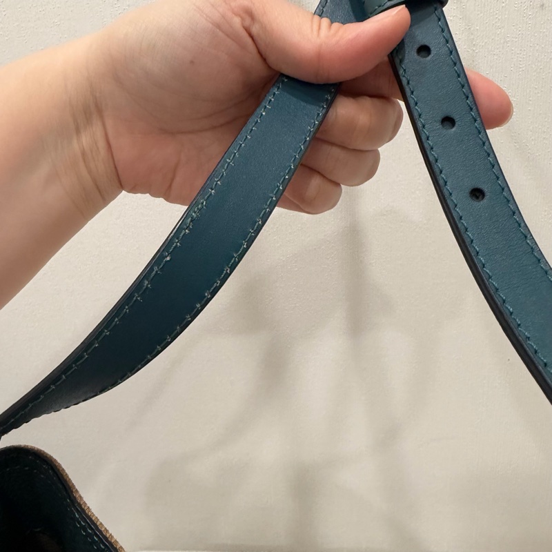 Burberry 經典格紋帆布拼皮革 子母小水桶包-33