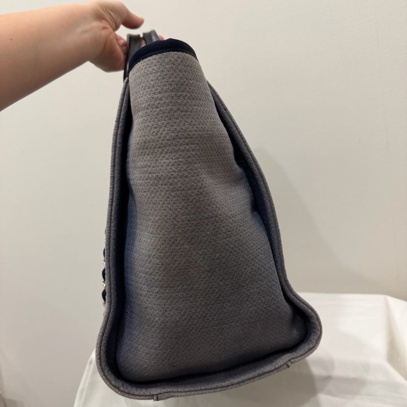 Chanel 香奈兒 手提肩背 沙灘包 藍-5