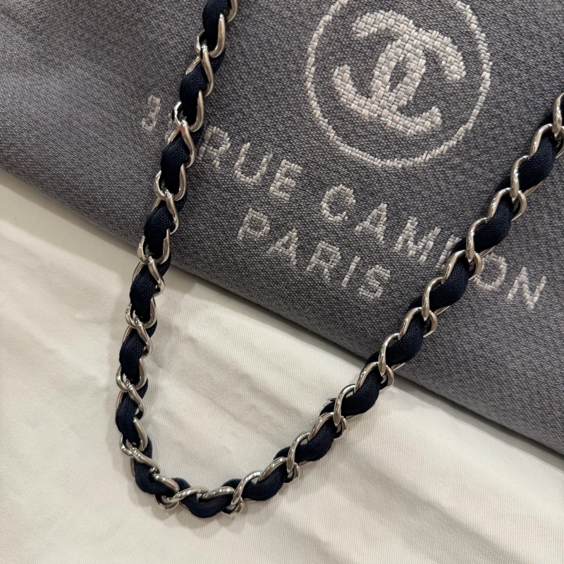 Chanel 香奈兒 手提肩背 沙灘包 藍-17