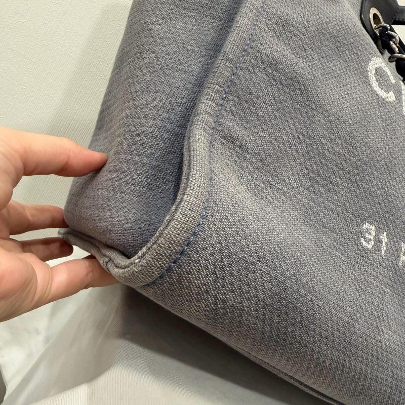 Chanel 香奈兒 手提肩背 沙灘包 藍-23