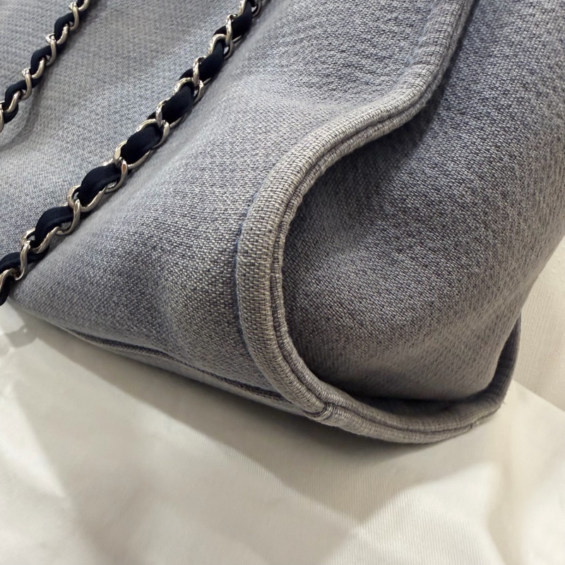 Chanel 香奈兒 手提肩背 沙灘包 藍-25