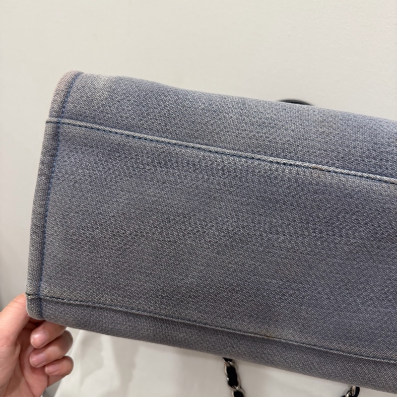 Chanel 香奈兒 手提肩背 沙灘包 藍-27