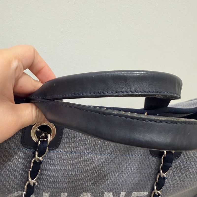 Chanel 香奈兒 手提肩背 沙灘包 藍-29