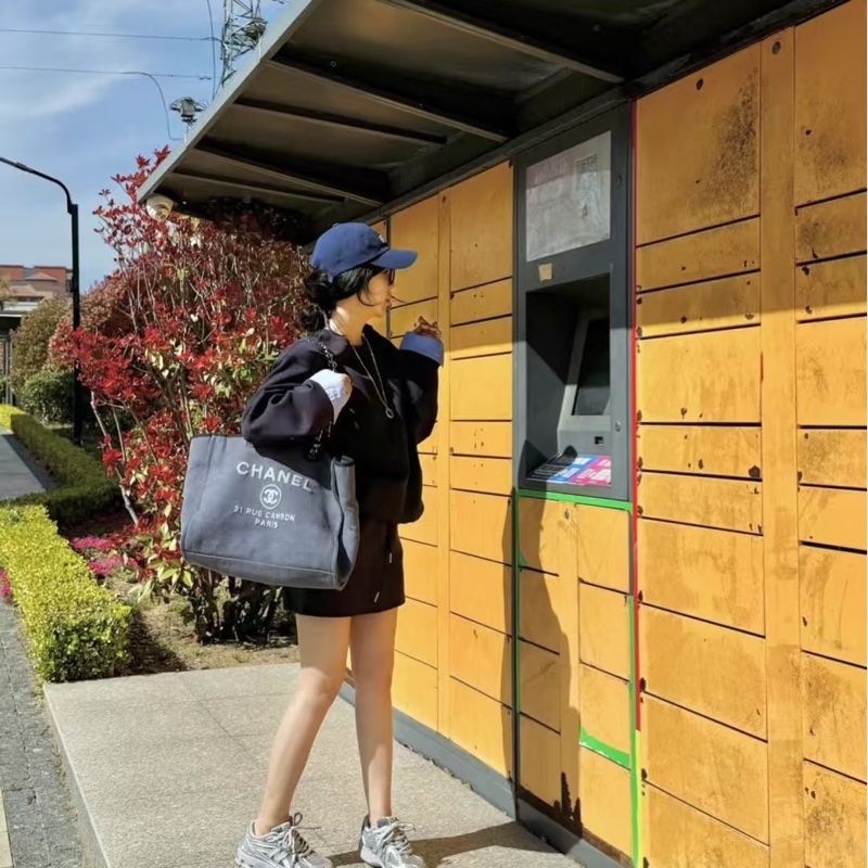 Chanel 香奈兒 手提肩背 沙灘包 藍-53