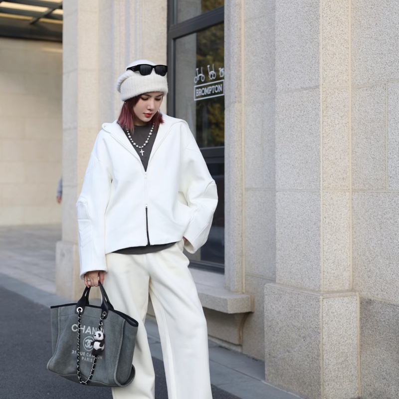 Chanel 香奈兒 手提肩背 沙灘包 藍-56