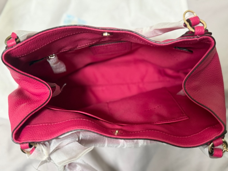 COACH 35983 桃紅色荔枝紋 手提包-9