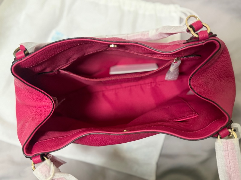 COACH 35983 桃紅色荔枝紋 手提包-10