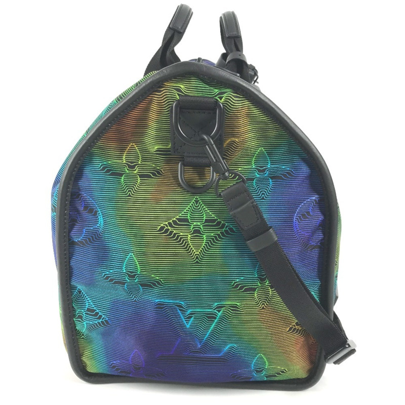 路易威登 M44939 Monogram Keepall Bandouliere 雙面旅行包 50 公升 2WAY 肩背旅行包 波士頓包 皮革尼龍 男女款 灰色-3