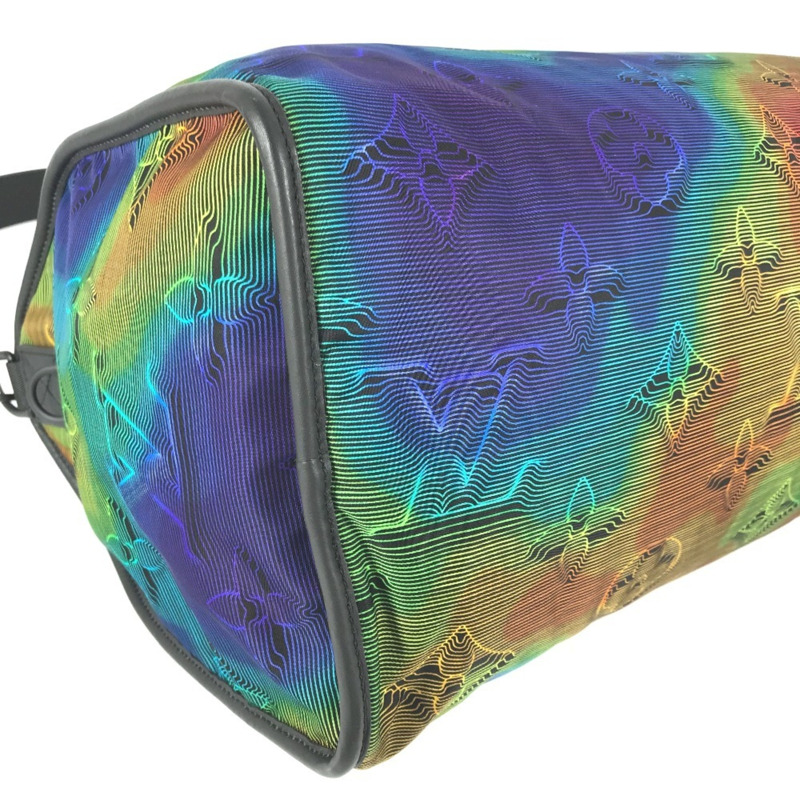 路易威登 M44939 Monogram Keepall Bandouliere 雙面旅行包 50 公升 2WAY 肩背旅行包 波士頓包 皮革尼龍 男女款 灰色-5