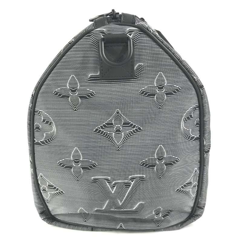 路易威登 M44939 Monogram Keepall Bandouliere 雙面旅行包 50 公升 2WAY 肩背旅行包 波士頓包 皮革尼龍 男女款 灰色-12