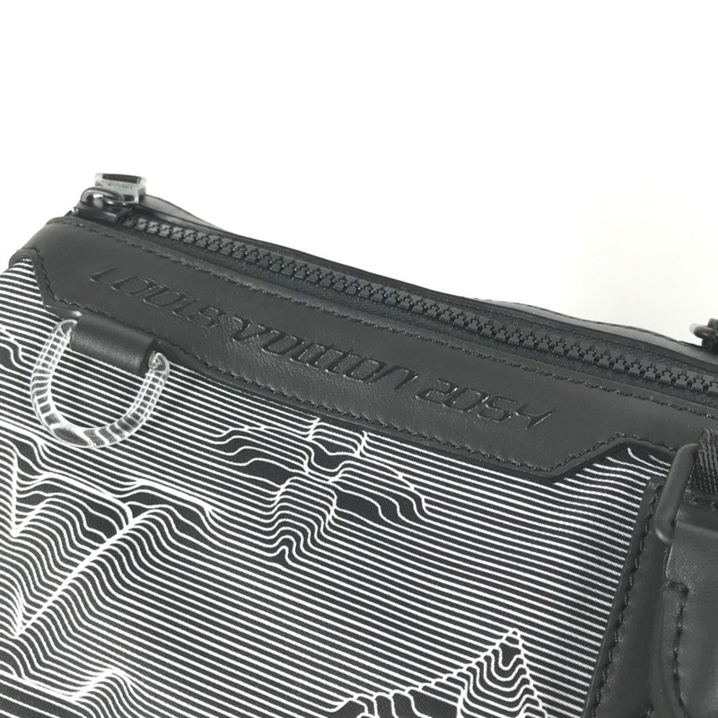 路易威登 M44939 Monogram Keepall Bandouliere 雙面旅行包 50 公升 2WAY 肩背旅行包 波士頓包 皮革尼龍 男女款 灰色-16