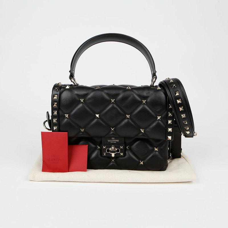 VALENTINO 2B0B55 糖果鉚釘中型手提單肩包-0