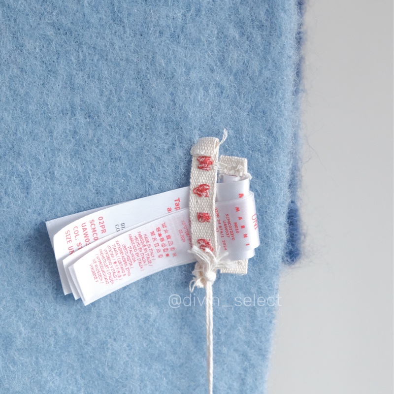 Marni logo patch scarf 馬海毛羊毛混紡圍巾-2