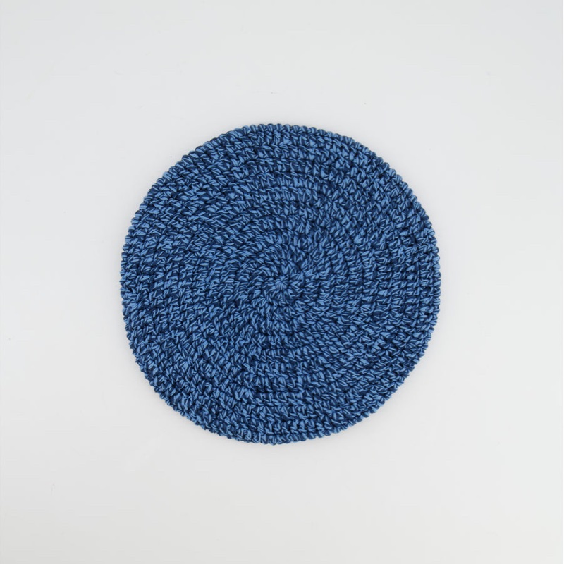 Hermès 淺藍色/海軍藍色編織貝雷帽Gemma Beret-5