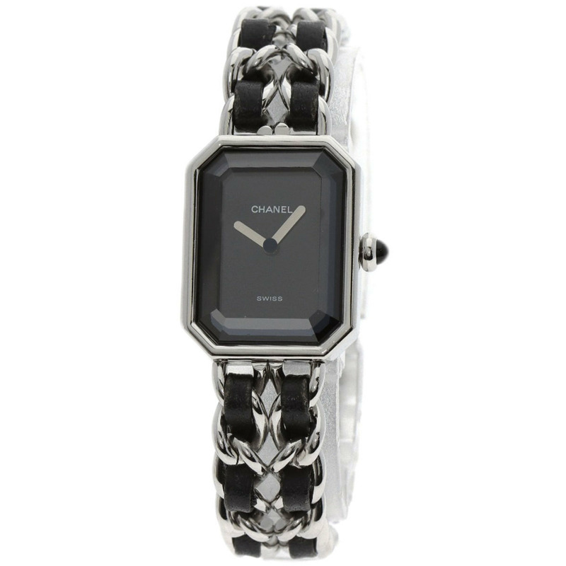 香奈兒 H0451 Premiere M 女士腕錶,不鏽鋼/不鏽鋼錶帶,皮革錶帶-0