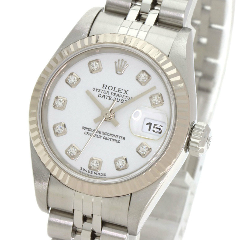 勞力士 79174G Datejust 女士十鑽腕錶,精鋼/SS/18K 白金材質-2