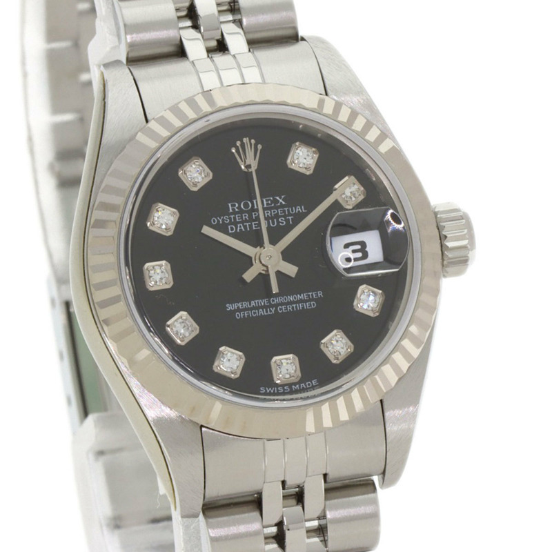 勞力士 79174G Datejust 女士十鑽腕錶,精鋼/SS/18K 白金材質-3