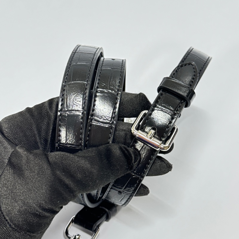 (超新💝) YSL 聖羅蘭 全黑鱷魚紋 托特+手提+斜背包 專櫃13.6萬!-32