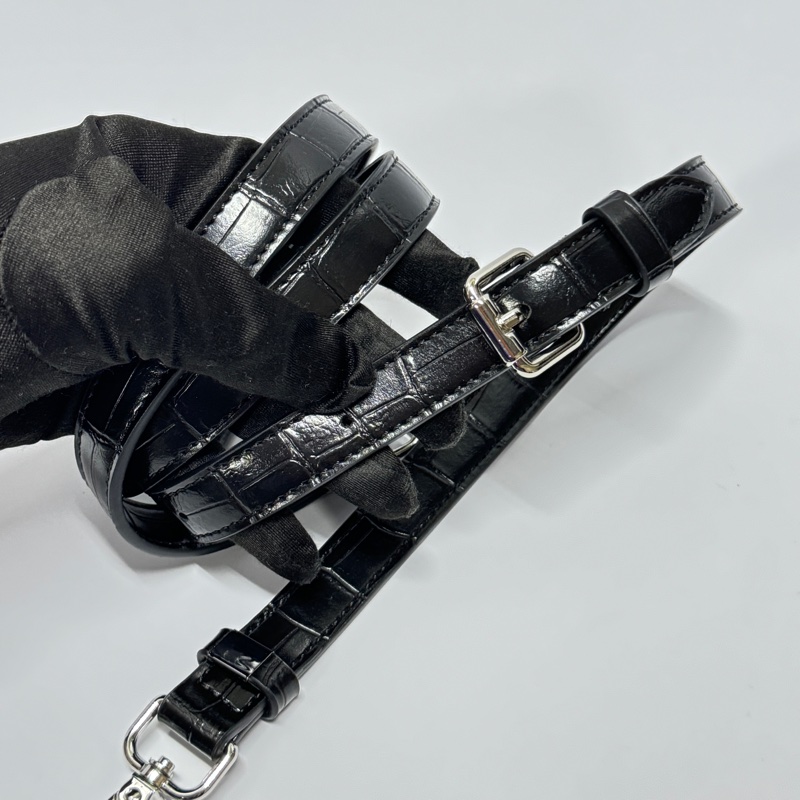 (超新💝) YSL 聖羅蘭 全黑鱷魚紋 托特+手提+斜背包 專櫃13.6萬!-33