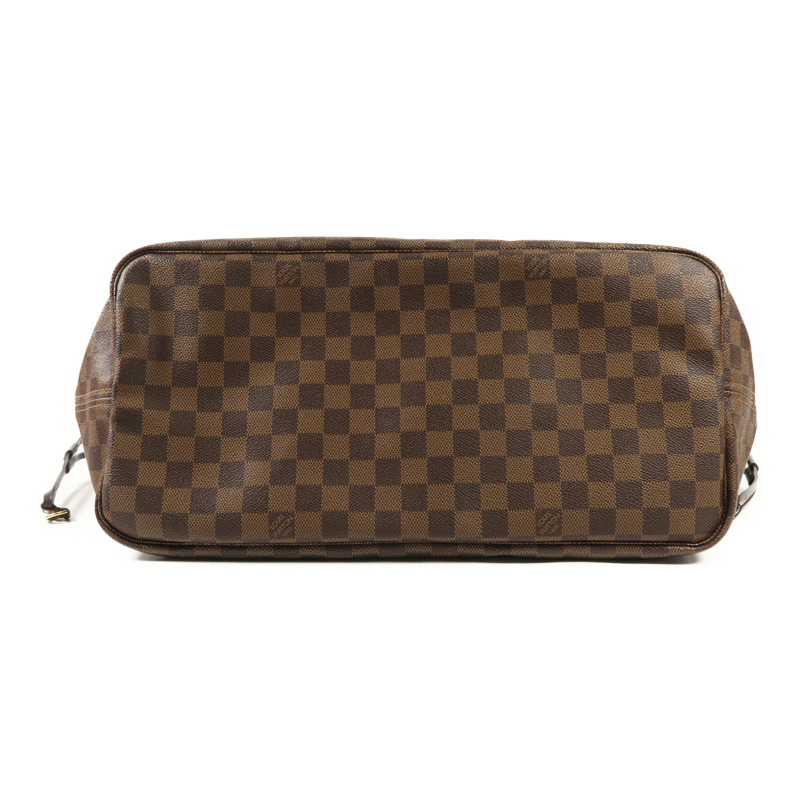 LOUIS VUITTON Damier Neverfull GM金扣肩背袋棕色-3