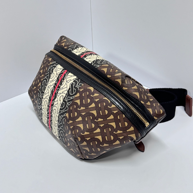 （超帥氣🔖） Burberry 經典老花 胸/腰包 斜背包 專櫃73000！-9