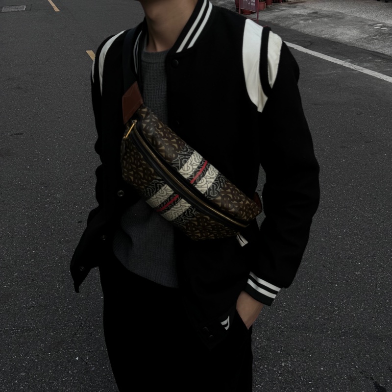 （超帥氣🔖） Burberry 經典老花 胸/腰包 斜背包 專櫃73000！-28
