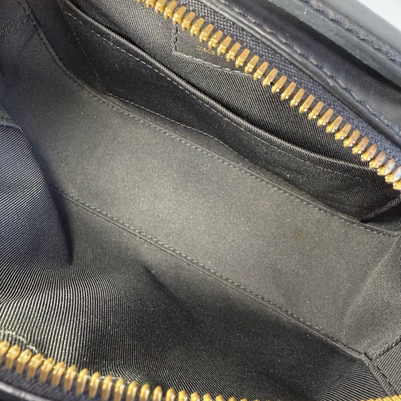 LV Saintonge老花拼黑色牛皮流蘇相機包-5