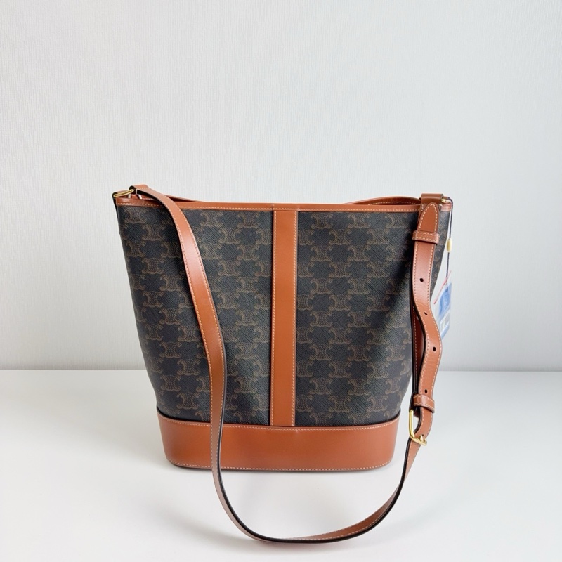 賽琳/Celine 中號標誌印花水桶包-1