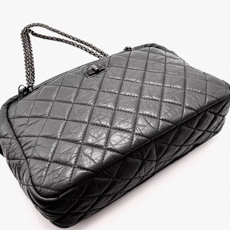 CHANEL 灰銀2.55大號肩背斜背相機包 31*22*10 98新配件塵袋-1