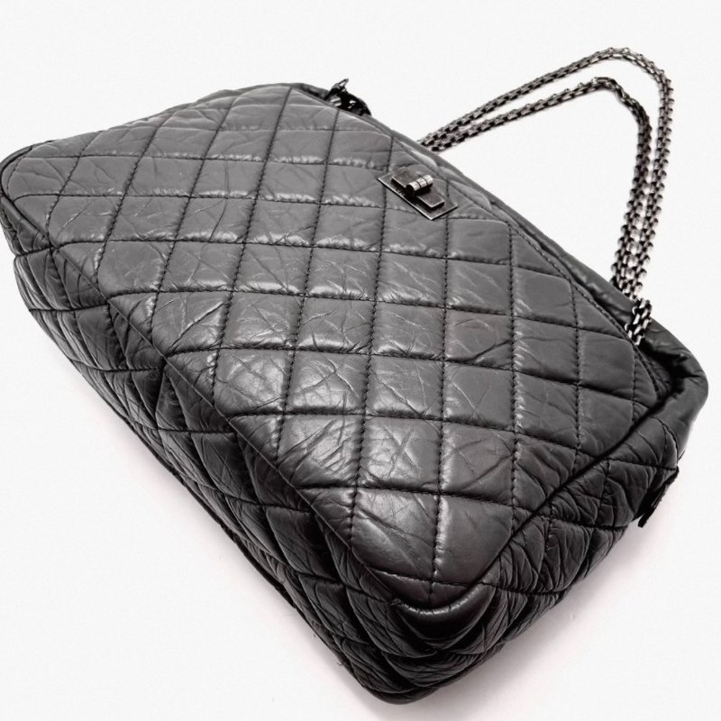 CHANEL 灰銀2.55大號肩背斜背相機包 31*22*10 98新配件塵袋-2