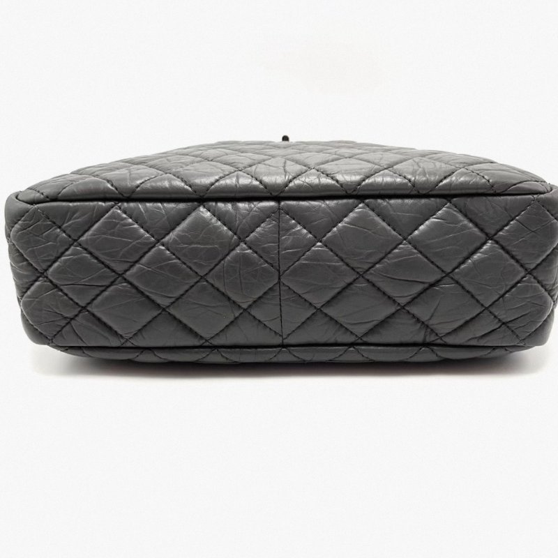 CHANEL 灰銀2.55大號肩背斜背相機包 31*22*10 98新配件塵袋-3