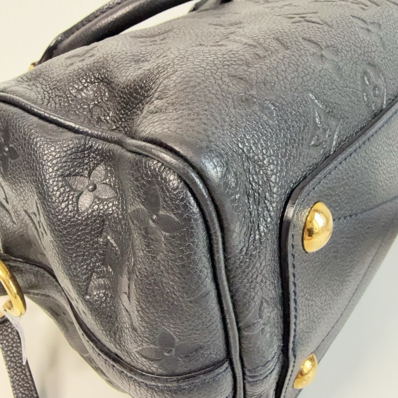 LV全皮款老花壓紋 speedy25 波士頓枕頭包-1