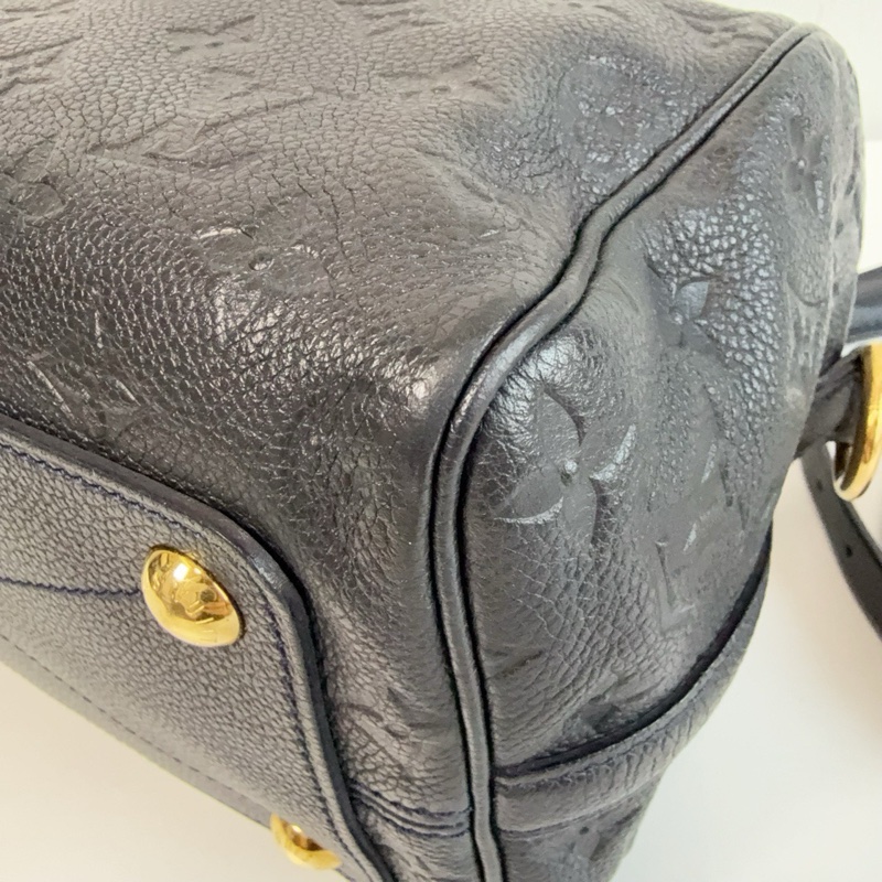 LV全皮款老花壓紋 speedy25 波士頓枕頭包-2