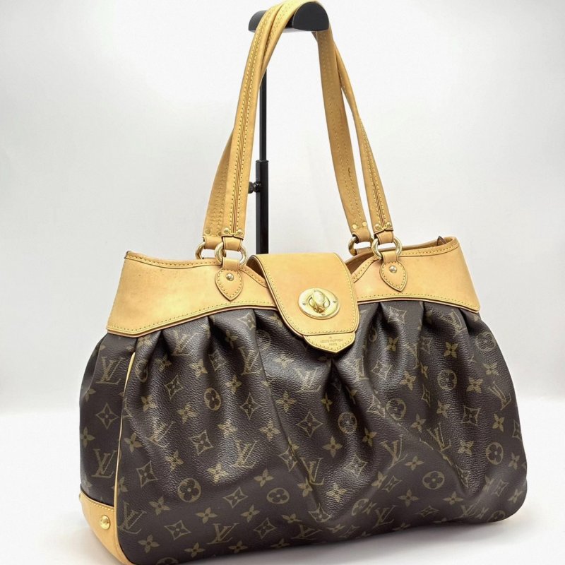 LV 經典老花金豆豆手提肩背元寶包 39*27*13 98新配件購證塵袋-1