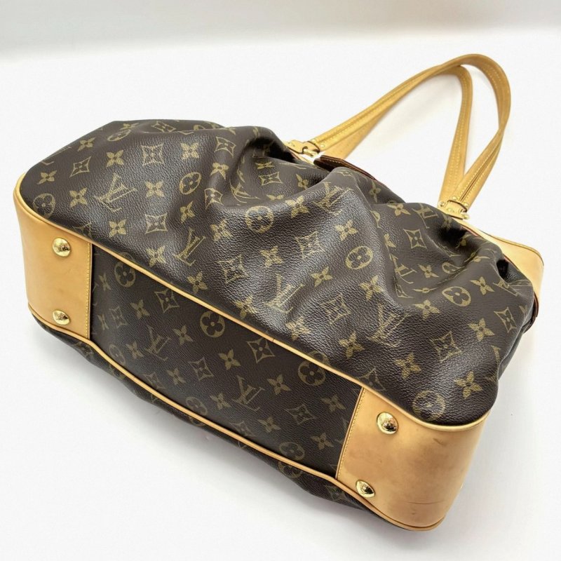 LV 經典老花金豆豆手提肩背元寶包 39*27*13 98新配件購證塵袋-2