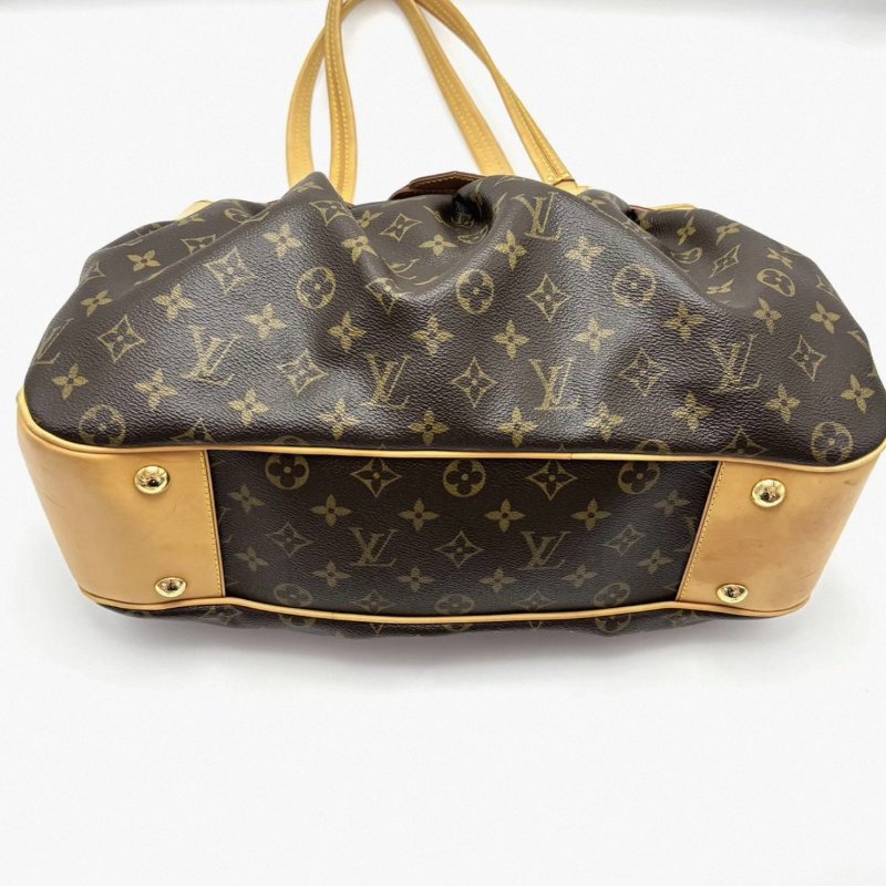 LV 經典老花金豆豆手提肩背元寶包 39*27*13 98新配件購證塵袋-3