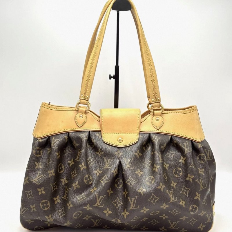 LV 經典老花金豆豆手提肩背元寶包 39*27*13 98新配件購證塵袋-5