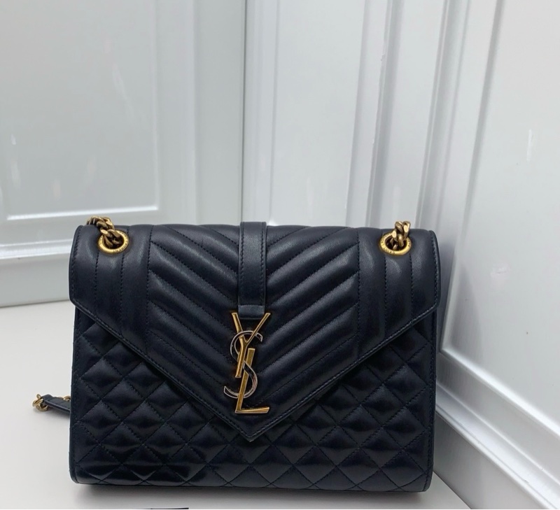 YSL聖羅蘭 envelope金銀扣信封包 -0