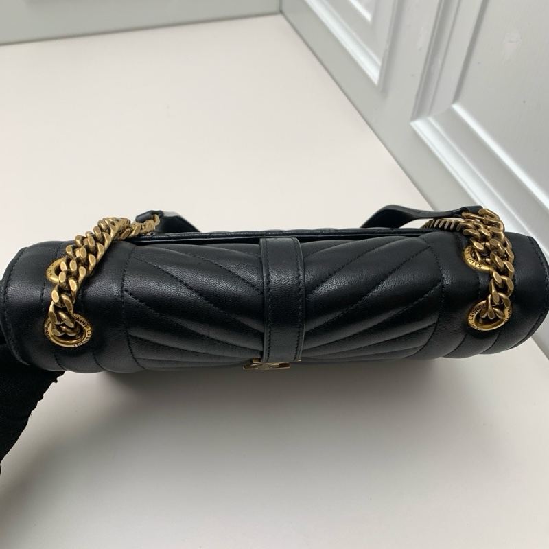 YSL聖羅蘭 envelope金銀扣信封包 -6