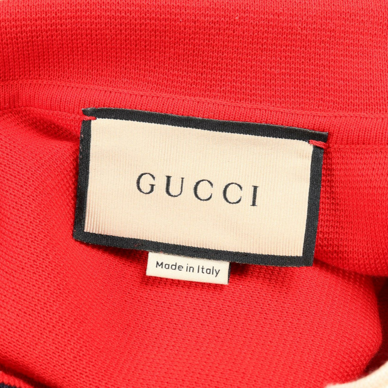 GUCCI 紅色 Polo 洋裝 #S 短袖棉絲混紡 二手女裝-2