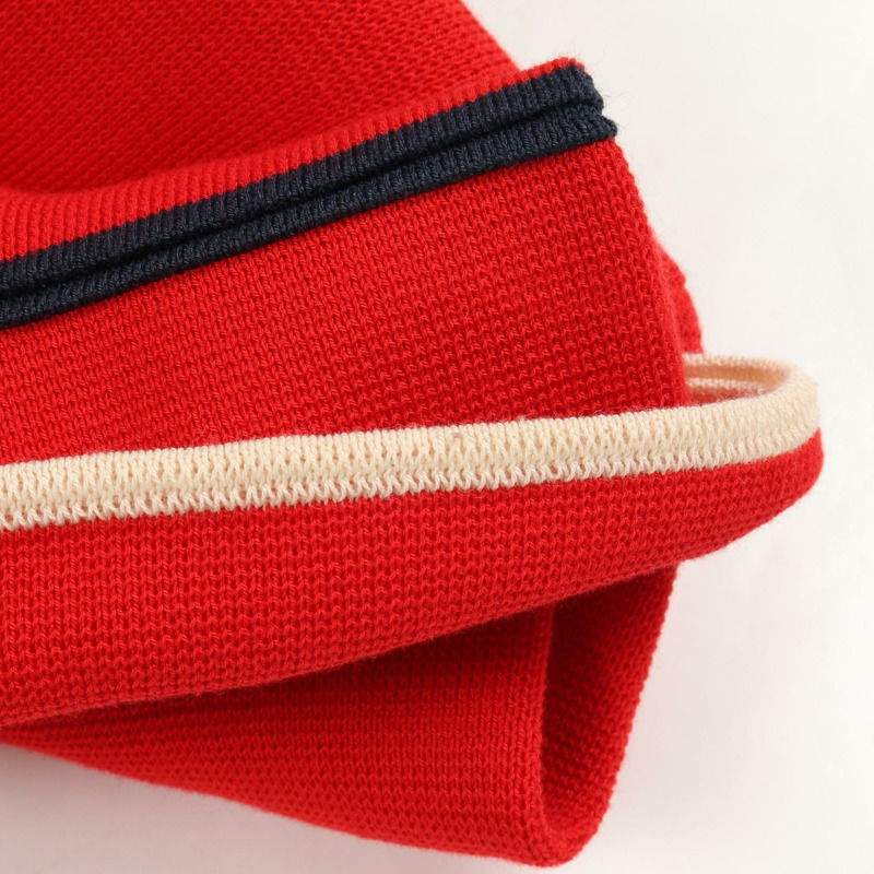 GUCCI 紅色 Polo 洋裝 #S 短袖棉絲混紡 二手女裝-5