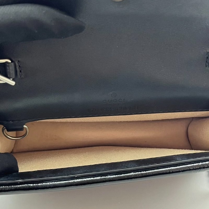 GUCCI 黑色絲絨酒神mini肩背斜背包16.5*10*4 99新配件塵袋-5