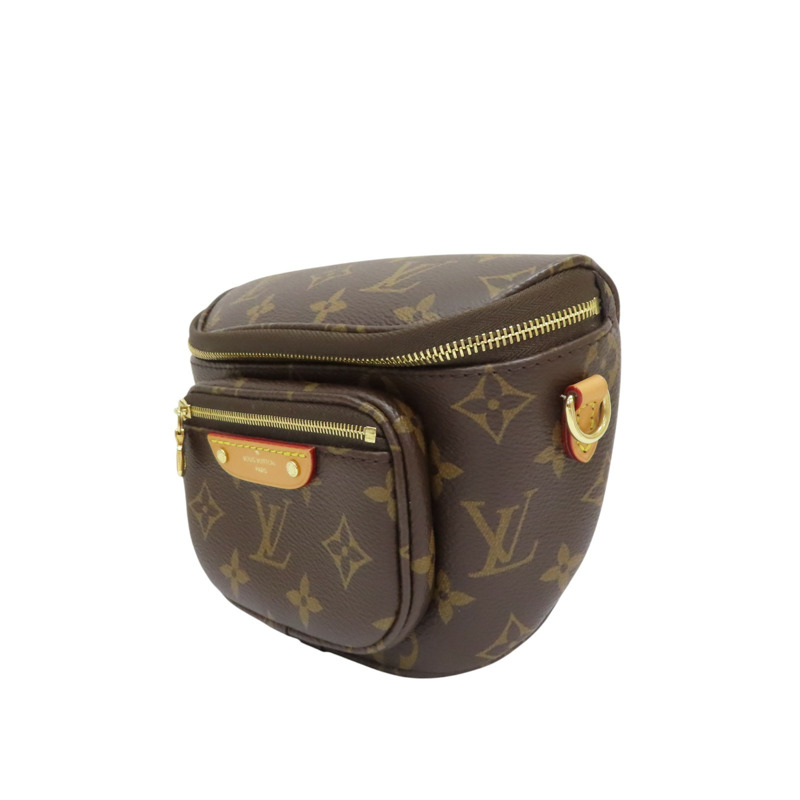 棕色 原花帆布 Mini Bumbag 肩背包【LOUIS VUITTON LV 路易威登】 M82335-2